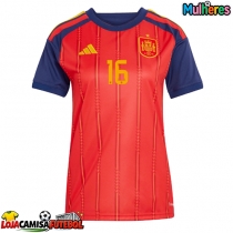 Camisa de Futebol Espanha Rodri Hernandez #16 Equipamento Principal Mulheres Mundo 2026 Manga Curta